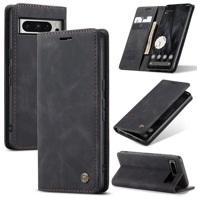 CASEME 013 Series For Google Pixel 8 Pro Case PU Leather Wallet Folio Flip Phone Cover