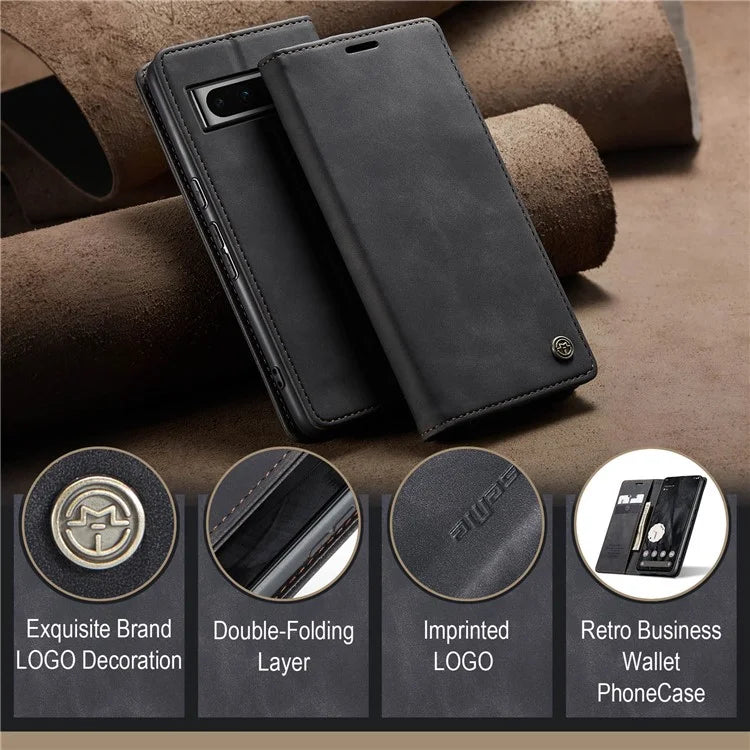 CASEME 013 Series For Google Pixel 8 Pro Case PU Leather Wallet Folio Flip Phone Cover