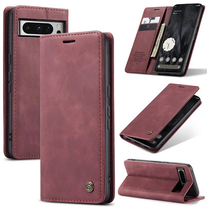 CASEME 013 Series For Google Pixel 8 Pro Case PU Leather Wallet Folio Flip Phone Cover