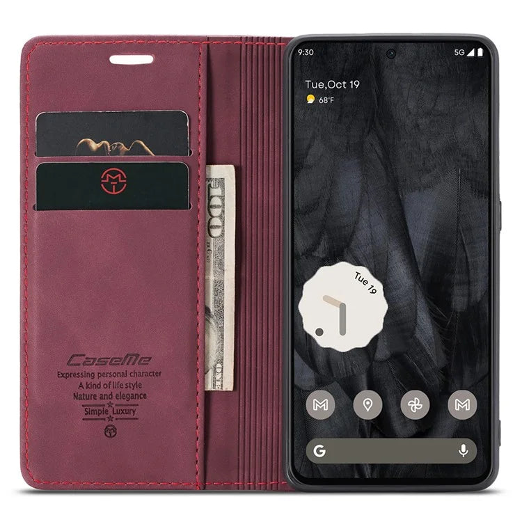 CASEME 013 Series For Google Pixel 8 Pro Case PU Leather Wallet Folio Flip Phone Cover