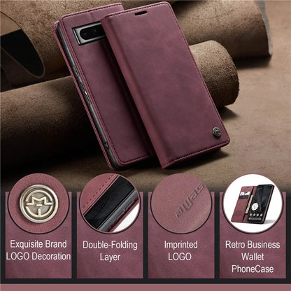 CASEME 013 Series For Google Pixel 8 Pro Case PU Leather Wallet Folio Flip Phone Cover