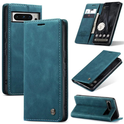 CASEME 013 Series For Google Pixel 8 Pro Case PU Leather Wallet Folio Flip Phone Cover