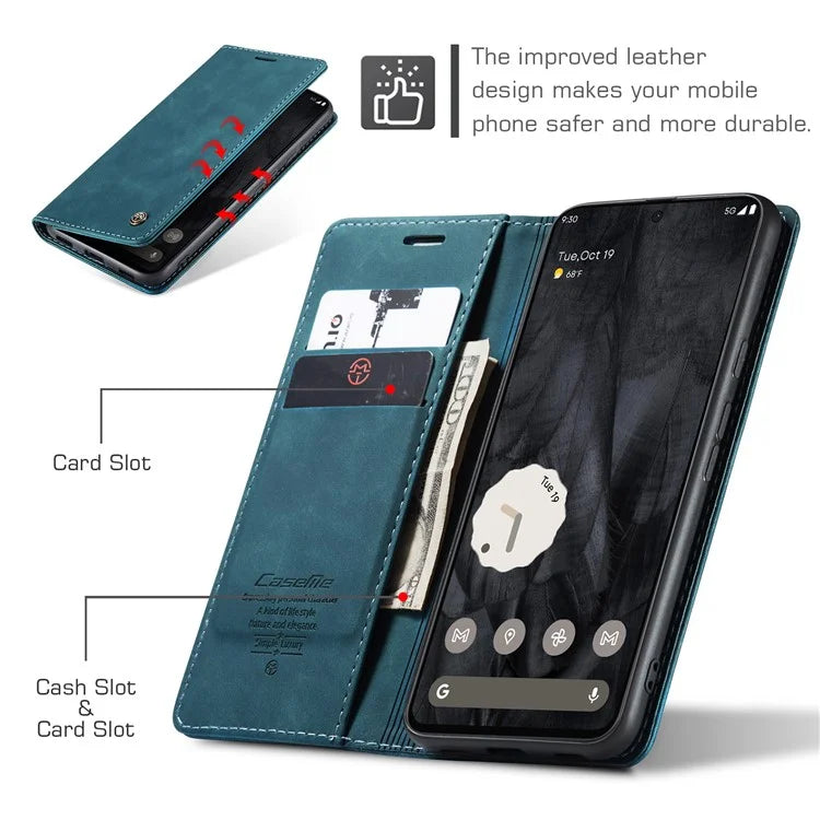CASEME 013 Series For Google Pixel 8 Pro Case PU Leather Wallet Folio Flip Phone Cover