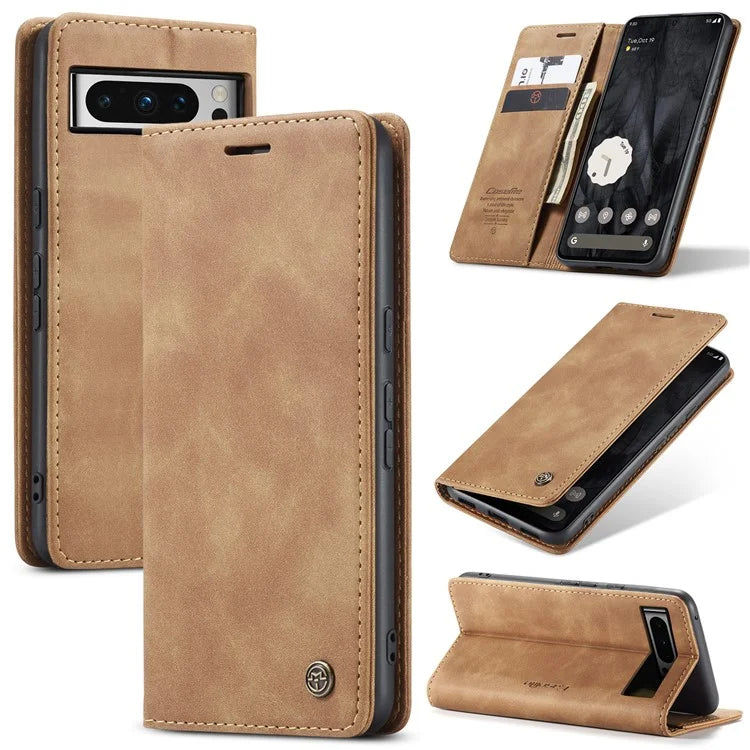 CASEME 013 Series For Google Pixel 8 Pro Case PU Leather Wallet Folio Flip Phone Cover