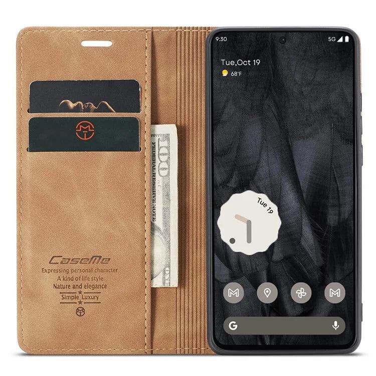 CASEME 013 Series For Google Pixel 8 Pro Case PU Leather Wallet Folio Flip Phone Cover