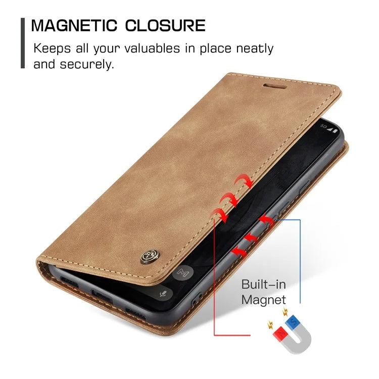 CASEME 013 Series For Google Pixel 8 Pro Case PU Leather Wallet Folio Flip Phone Cover