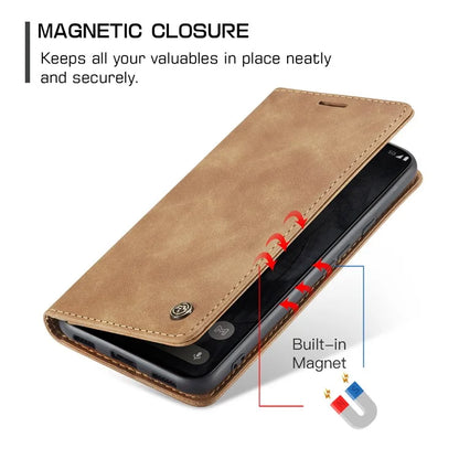 CASEME 013 Series For Google Pixel 8 Pro Case PU Leather Wallet Folio Flip Phone Cover