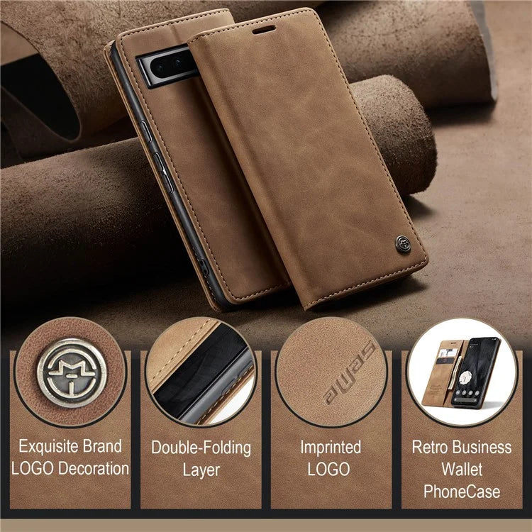 CASEME 013 Series For Google Pixel 8 Pro Case PU Leather Wallet Folio Flip Phone Cover