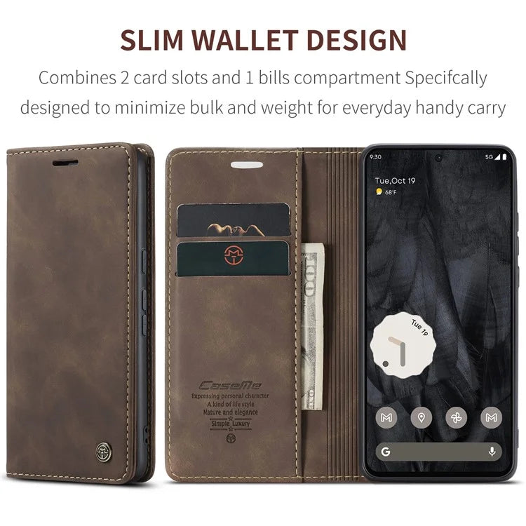 CASEME 013 Series For Google Pixel 8 Pro Case PU Leather Wallet Folio Flip Phone Cover