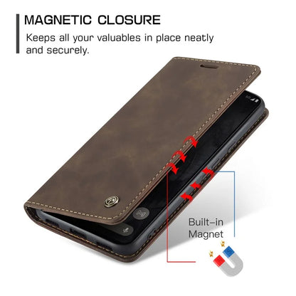 CASEME 013 Series For Google Pixel 8 Pro Case PU Leather Wallet Folio Flip Phone Cover