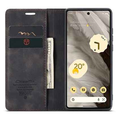 CASEME 013 Series For Google Pixel 7a Case Card Holder Stand Leather Phone Cover