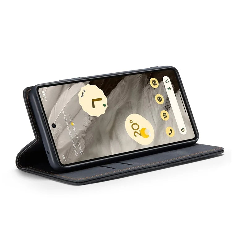 CASEME 013 Series For Google Pixel 7a Case Card Holder Stand Leather Phone Cover