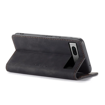 CASEME 013 Series For Google Pixel 7a Case Card Holder Stand Leather Phone Cover