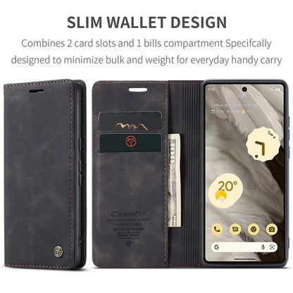 CASEME 013 Series For Google Pixel 7a Case Card Holder Stand Leather Phone Cover