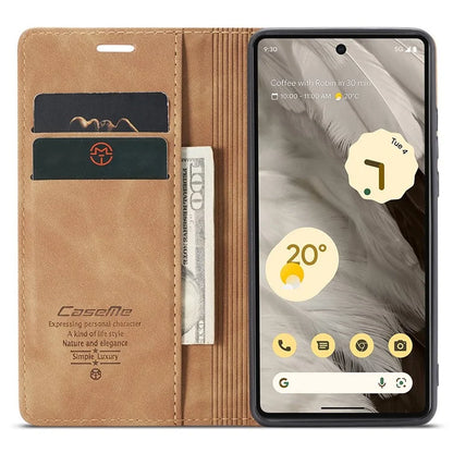 CASEME 013 Series For Google Pixel 7a Case Card Holder Stand Leather Phone Cover