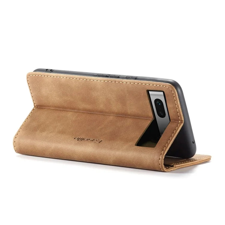 CASEME 013 Series For Google Pixel 7a Case Card Holder Stand Leather Phone Cover