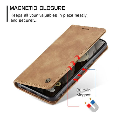 CASEME 013 Series For Google Pixel 7a Case Card Holder Stand Leather Phone Cover