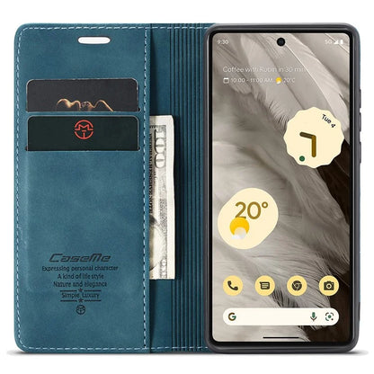 CASEME 013 Series For Google Pixel 7a Case Card Holder Stand Leather Phone Cover