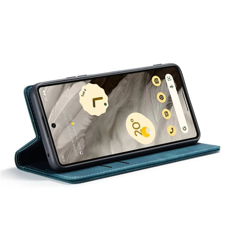 CASEME 013 Series For Google Pixel 7a Case Card Holder Stand Leather Phone Cover