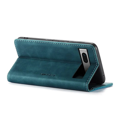 CASEME 013 Series For Google Pixel 7a Case Card Holder Stand Leather Phone Cover