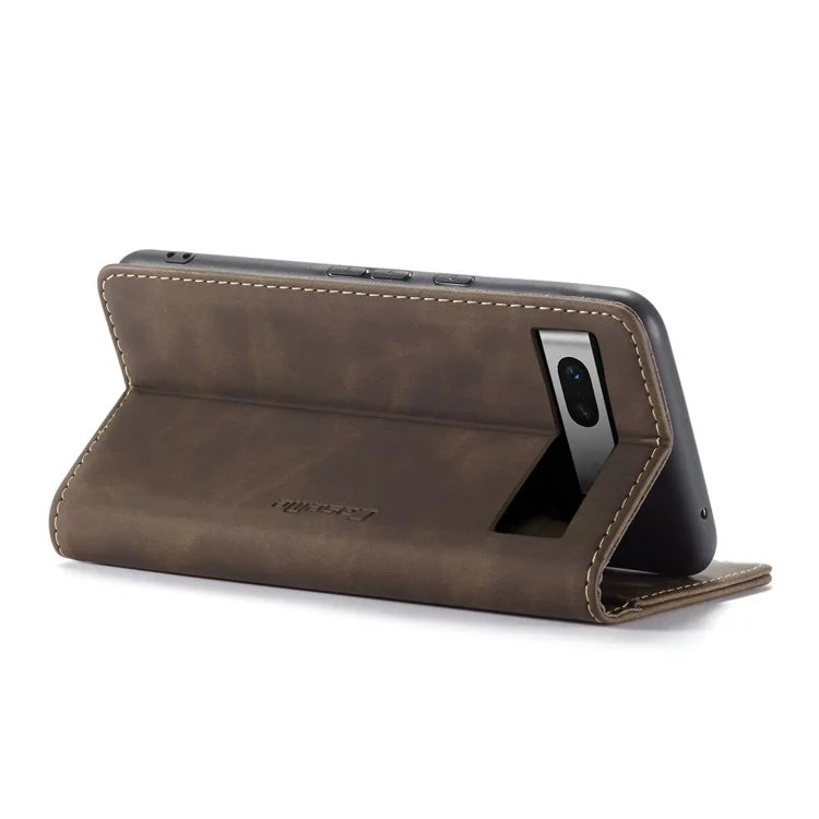 CASEME 013 Series For Google Pixel 7a Case Card Holder Stand Leather Phone Cover