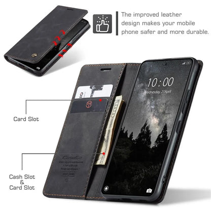 CASEME 013 Series For Xiaomi 14 Ultra Stand Case Card Slot Leather Phone Cover