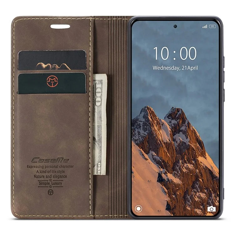 CASEME 013 Series For Xiaomi 14 Ultra Stand Case Card Slot Leather Phone Cover
