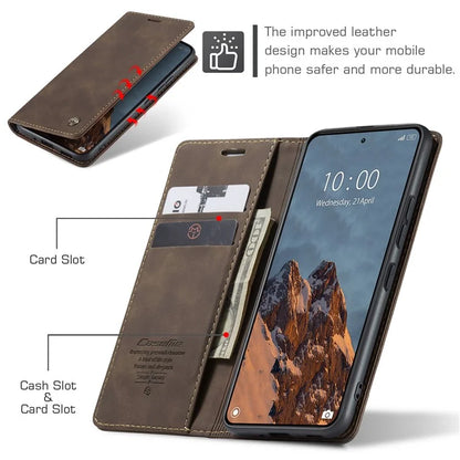 CASEME 013 Series For Xiaomi 14 Ultra Stand Case Card Slot Leather Phone Cover