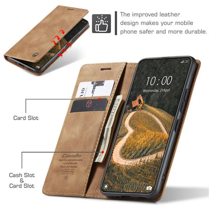 CASEME 013 Series For Xiaomi 14 Ultra Stand Case Card Slot Leather Phone Cover