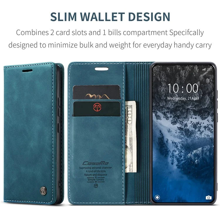 CASEME 013 Series For Xiaomi 14 Ultra Stand Case Card Slot Leather Phone Cover