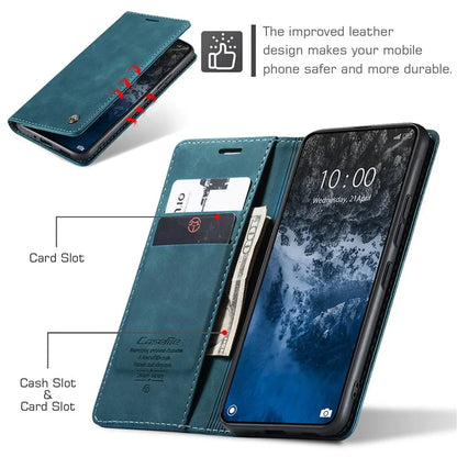 CASEME 013 Series For Xiaomi 14 Ultra Stand Case Card Slot Leather Phone Cover