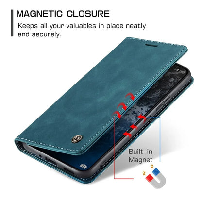 CASEME 013 Series For Xiaomi 14 Ultra Stand Case Card Slot Leather Phone Cover