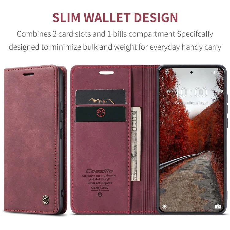 CASEME 013 Series For Xiaomi 14 Ultra Stand Case Card Slot Leather Phone Cover