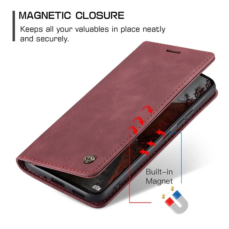 CASEME 013 Series For Xiaomi 14 Ultra Stand Case Card Slot Leather Phone Cover