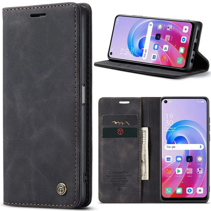 CASEME 013 Series For Oppo A96 4G / A36 / K10 4G / A76 / Realme 9i 4G Case Leather Phone Cover Magnetic Absorption