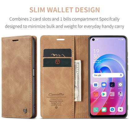 CASEME 013 Series For Oppo A96 4G / A36 / K10 4G / A76 / Realme 9i 4G Case Leather Phone Cover Magnetic Absorption