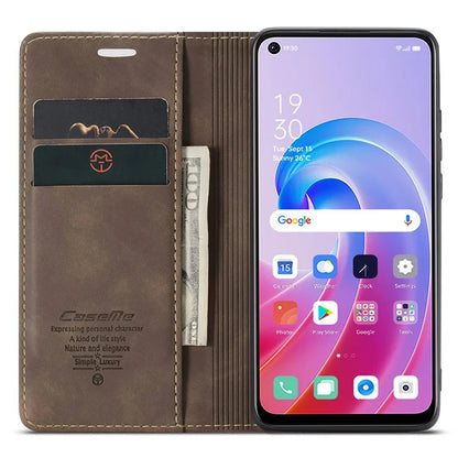 CASEME 013 Series For Oppo A96 4G / A36 / K10 4G / A76 / Realme 9i 4G Case Leather Phone Cover Magnetic Absorption