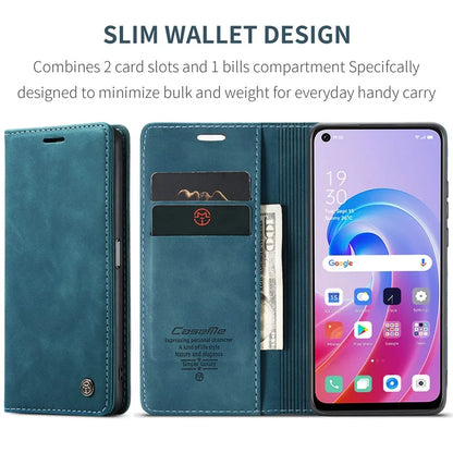 CASEME 013 Series For Oppo A96 4G / A36 / K10 4G / A76 / Realme 9i 4G Case Leather Phone Cover Magnetic Absorption
