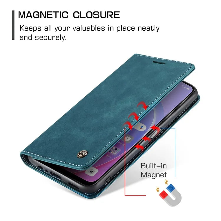 CASEME 013 Series For Oppo A96 4G / A36 / K10 4G / A76 / Realme 9i 4G Case Leather Phone Cover Magnetic Absorption