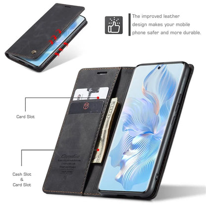 CASEME 013 Series For Honor 80 5G Case Anti-Scratch Stand Leather Phone Cover with Card Slot
