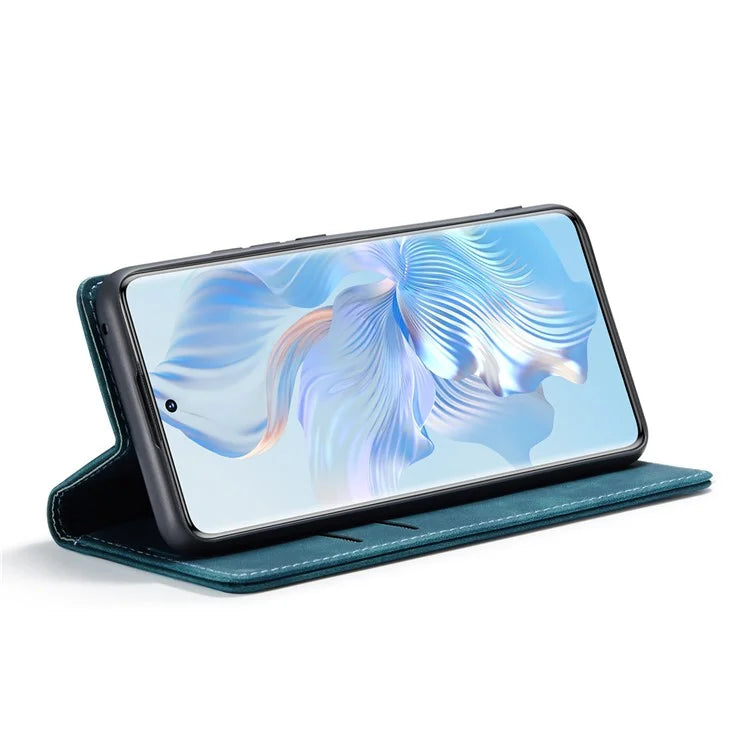 CASEME 013 Series For Honor 80 5G Case Anti-Scratch Stand Leather Phone Cover with Card Slot