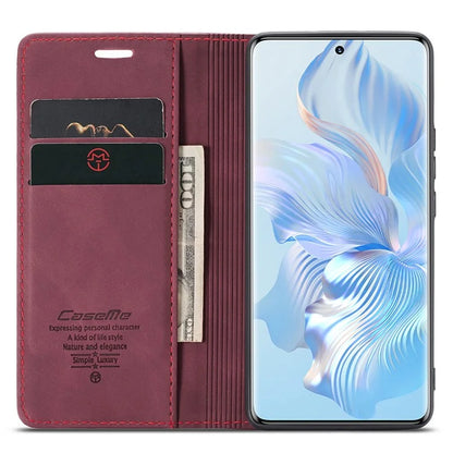 CASEME 013 Series For Honor 80 5G Case Anti-Scratch Stand Leather Phone Cover with Card Slot