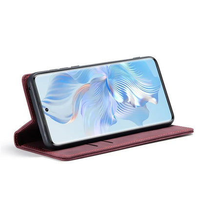 CASEME 013 Series For Honor 80 5G Case Anti-Scratch Stand Leather Phone Cover with Card Slot