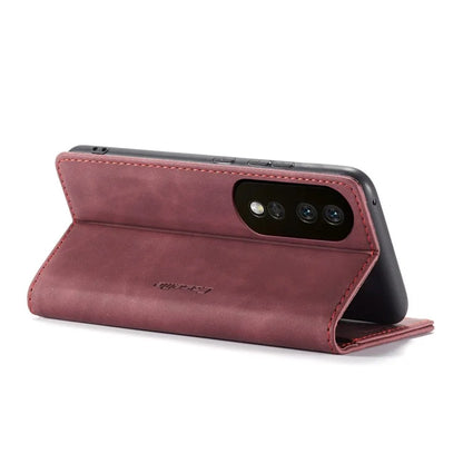 CASEME 013 Series For Honor 80 5G Case Anti-Scratch Stand Leather Phone Cover with Card Slot