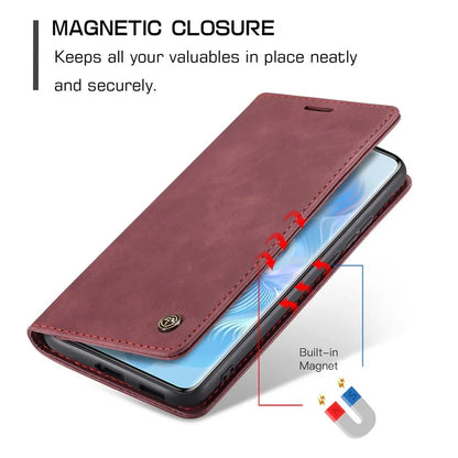 CASEME 013 Series For Honor 80 5G Case Anti-Scratch Stand Leather Phone Cover with Card Slot