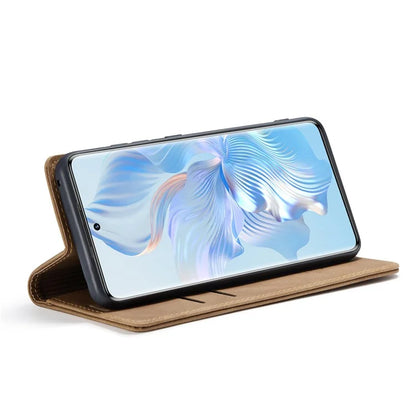 CASEME 013 Series For Honor 80 5G Case Anti-Scratch Stand Leather Phone Cover with Card Slot