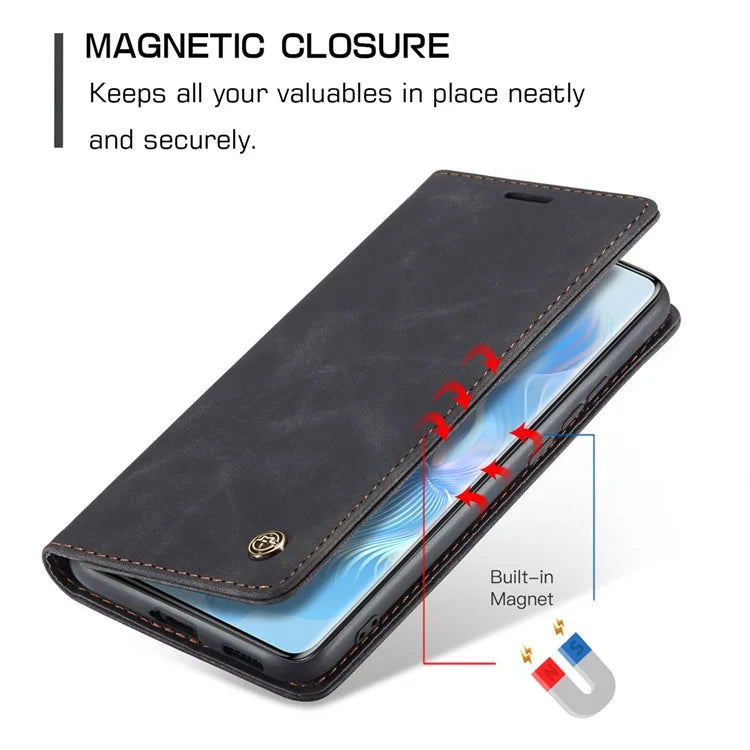 CASEME 013 Series For Honor 80 Pro 5G Case Leather Phone Cover Card Slots Stand Flip