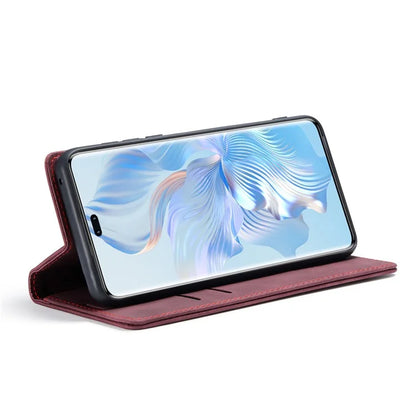 CASEME 013 Series For Honor 80 Pro 5G Case Leather Phone Cover Card Slots Stand Flip