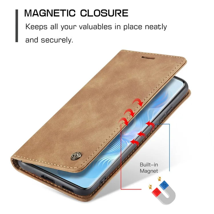 CASEME 013 Series For Honor 80 Pro 5G Case Leather Phone Cover Card Slots Stand Flip