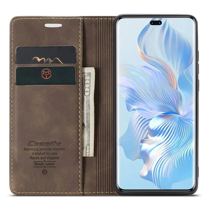 CASEME 013 Series For Honor 80 Pro 5G Case Leather Phone Cover Card Slots Stand Flip